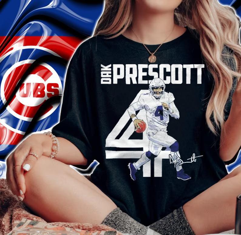 Dak Prescott Inline Dallas Football Signature Shirt woman shirt