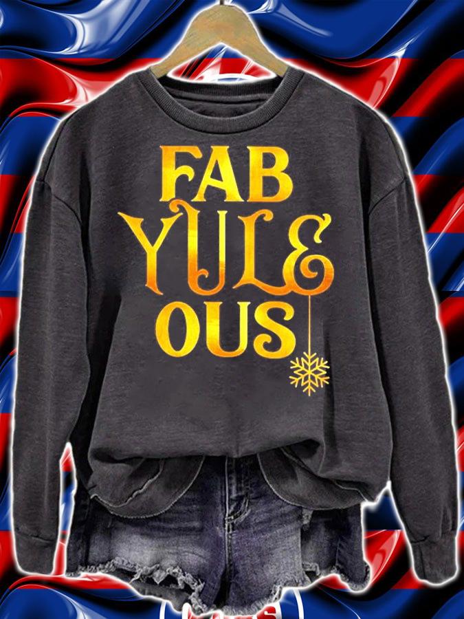 Fab Yule Ous Fabulous Snowflake Pun Christmas T-Shirt