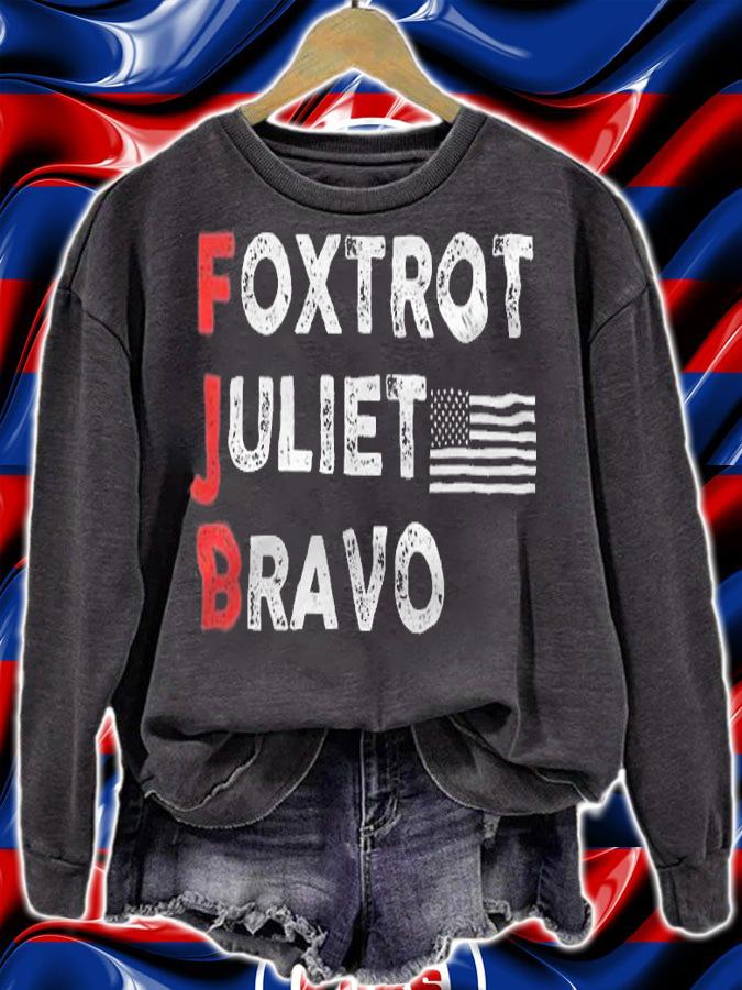 Foxtrot Juliet Bravo American Flag #FJB Fuck Joe Biden T-Shirt sweatshirt