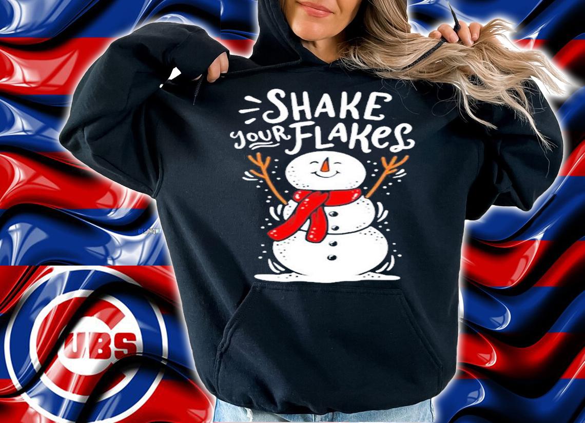 Funny Shake Your Flakes Cute Dancing Snowman Snowflakes T-Shirt
