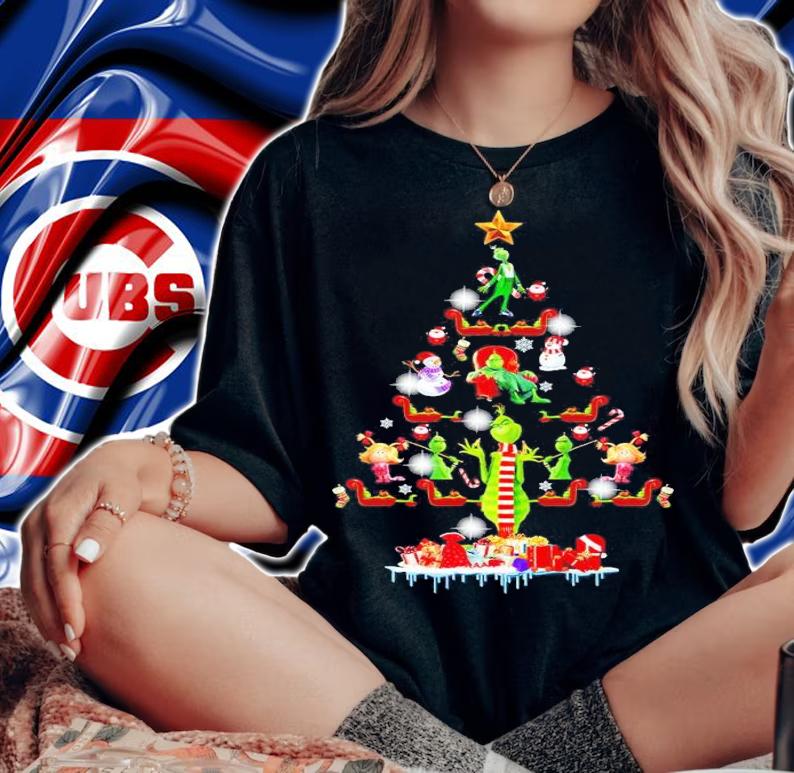 Grinch Christmas Tree Shirt woman shirt