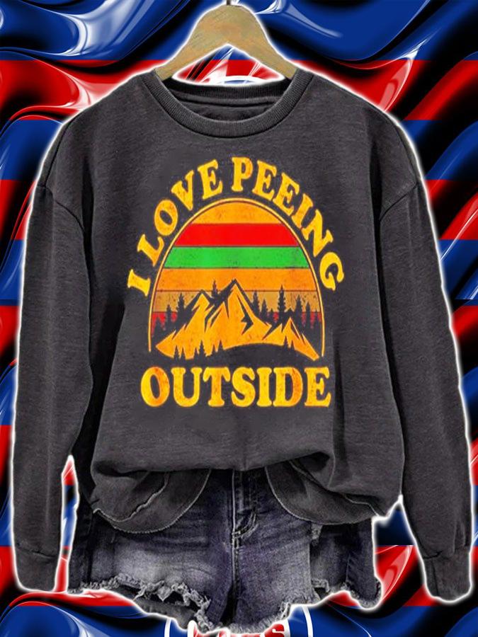 I Love Peeing Outside Funny Camping Hiking T-Shirt