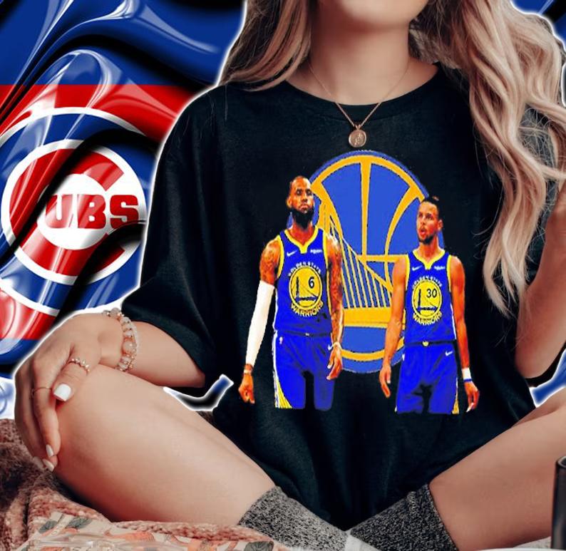 LeBron James Play With Steph Curry Golden State Warriors T-Shirt woman shirt