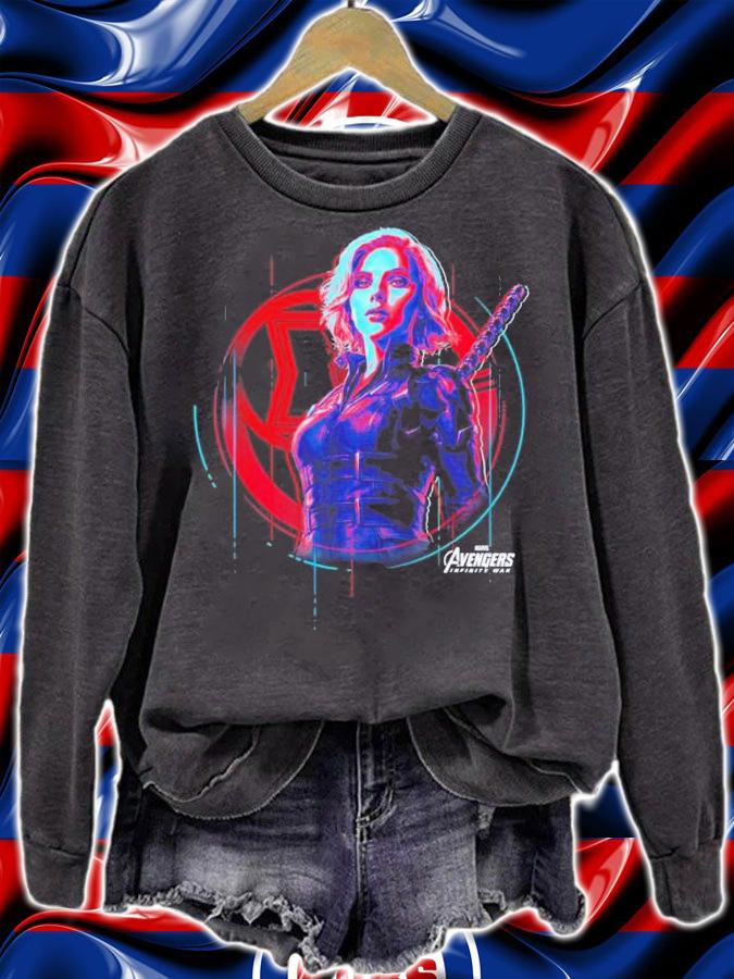 Marvel Infinity War Black Widow Icon Tech Graphic Shirt