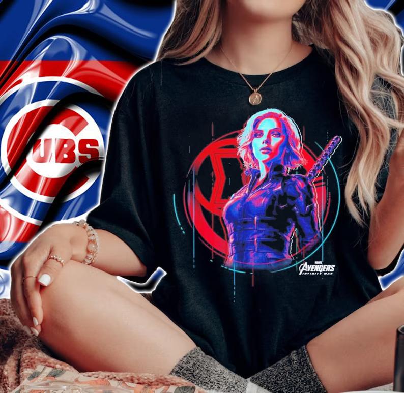 Marvel Infinity War Black Widow Icon Tech Graphic Shirt