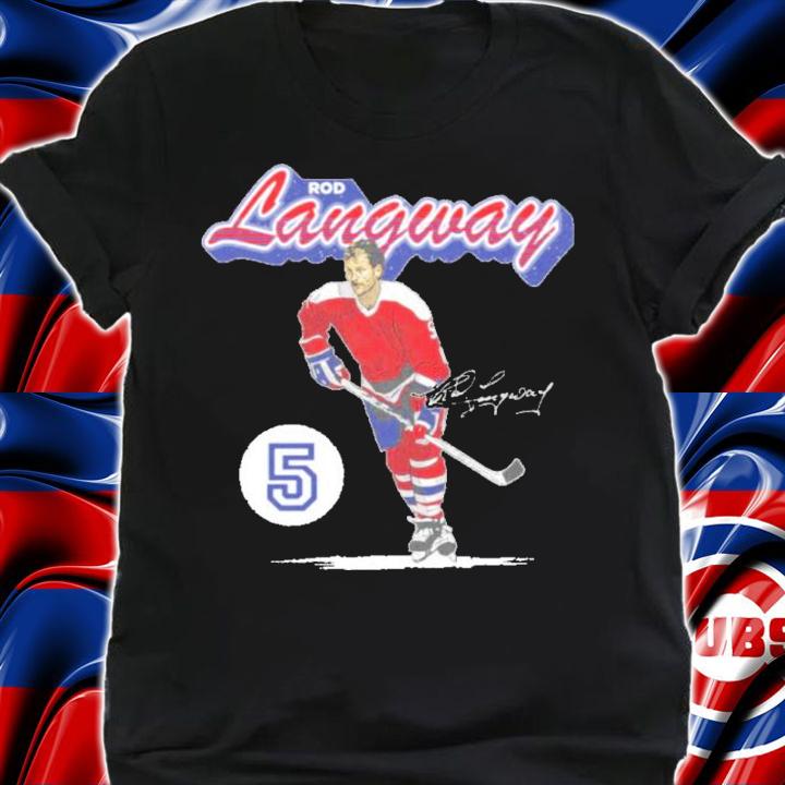 Rod Langway Washington Retro Script Hockey Signatures Shirt shirt
