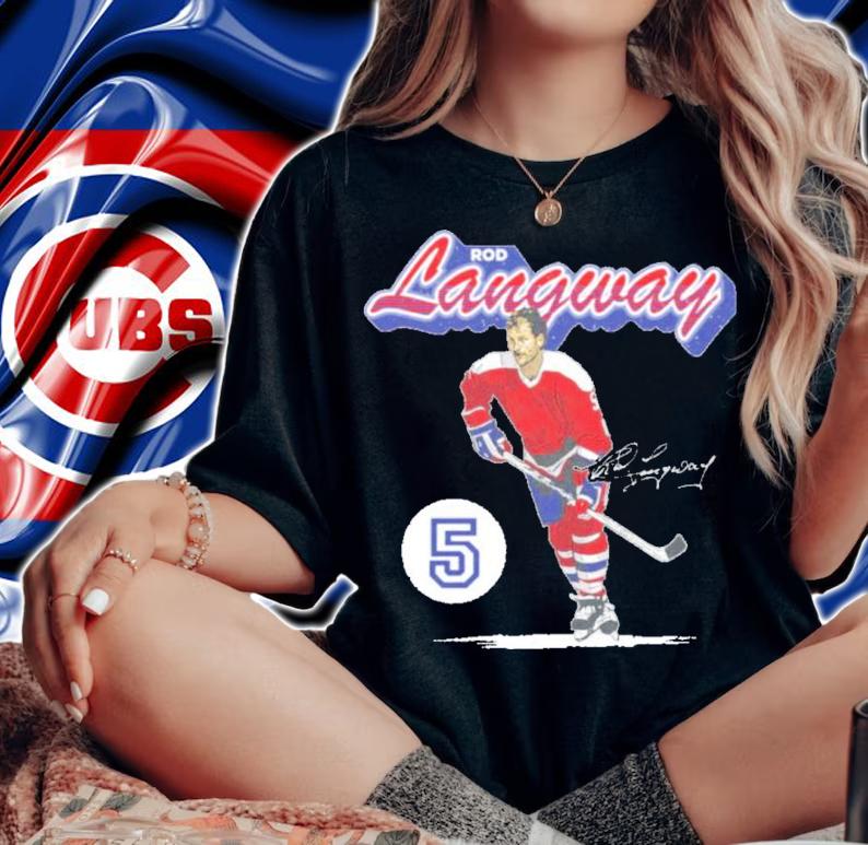 Rod Langway Washington Retro Script Hockey Signatures Shirt woman shirt
