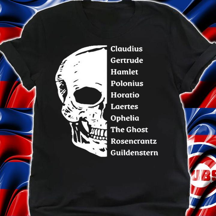 Shakespeares Hamlet Cast & Skull T-Shirt
