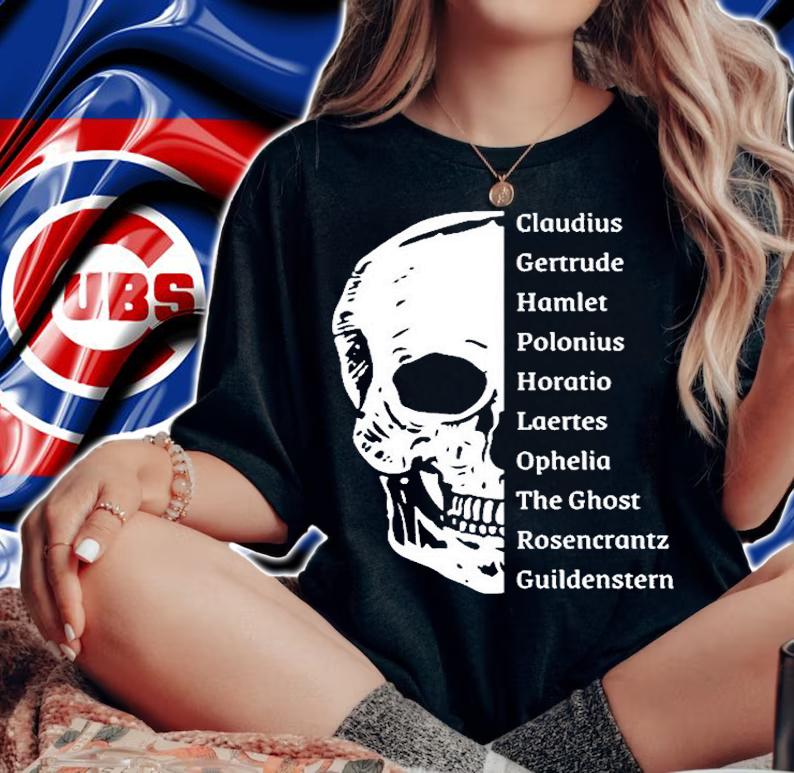 Shakespeares Hamlet Cast & Skull T-Shirt