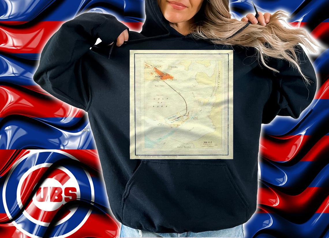 Suez Canal Map Egypt Waterway Channel Shirt hoodie