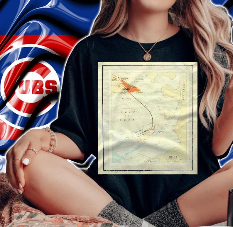 Suez Canal Map Egypt Waterway Channel Shirt woman shirt