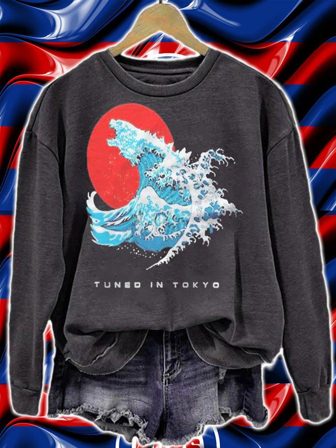 Tuned in Tokyo wavy T-shirt