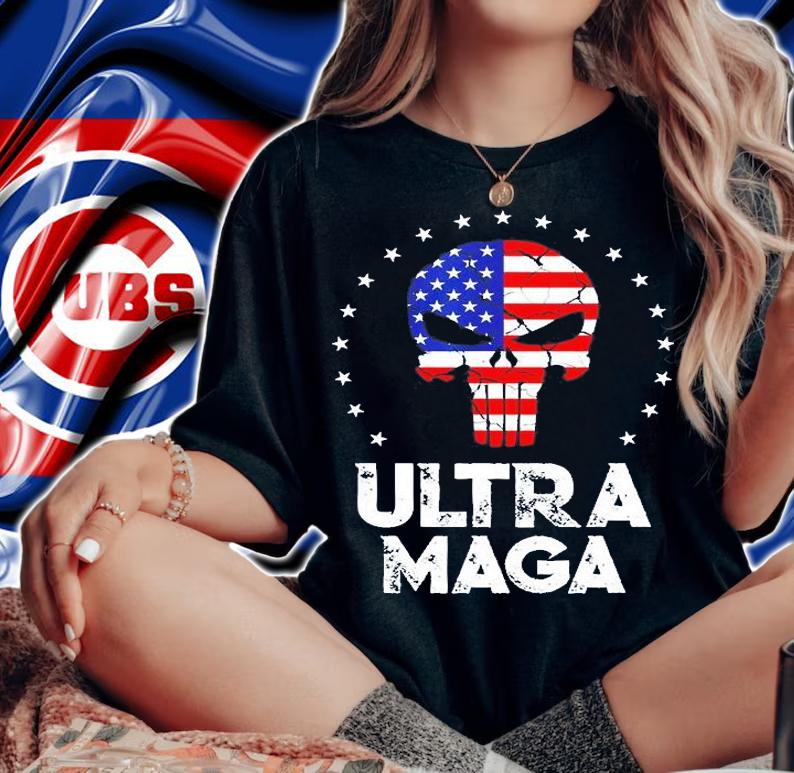 Ultra Maga Vintage American Flag Ultra T-Shirt
