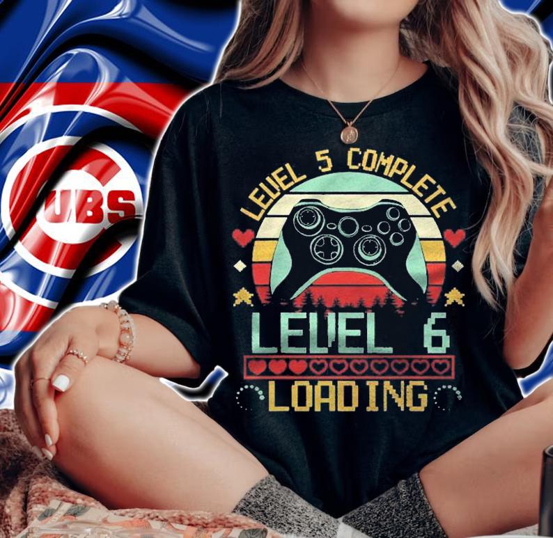 Gamer Husband Wife Married Level 5 Complete Level 6 Loading shirt