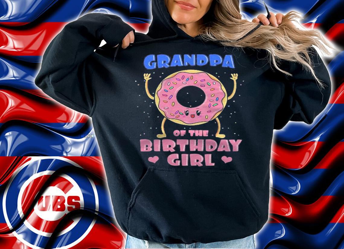 Grandpa Of The Birthday Girl Donut Bday Party Grandfather Shirt
