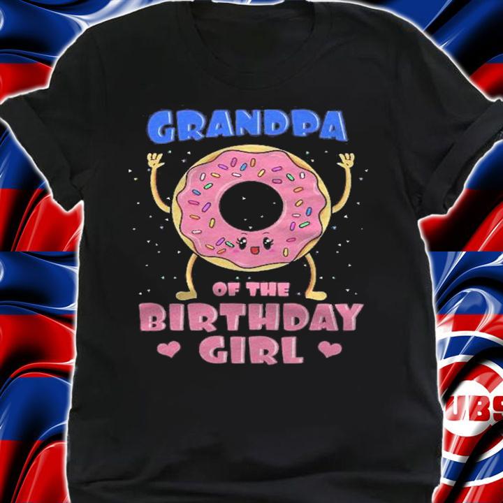 Grandpa Of The Birthday Girl Donut Bday Party Grandfather Shirt