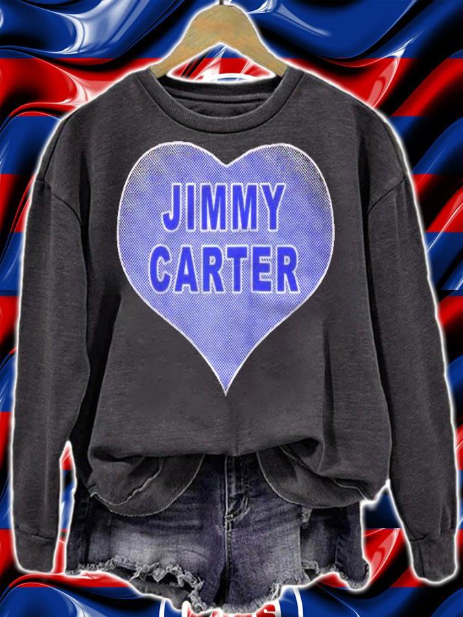 I Love President Jimmy Carter Heart Raglan Baseball Shirt