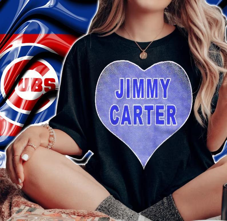 I Love President Jimmy Carter Heart Raglan Baseball Shirt