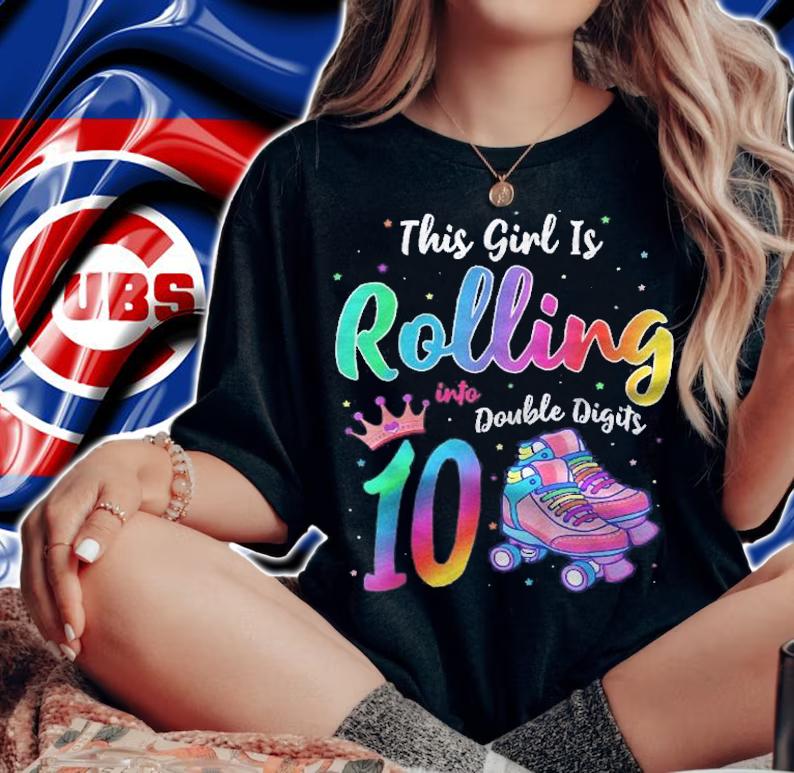 Kids Roller Skate Birthday Double Digits Shirt 10 Years Old Shirt woman shirt