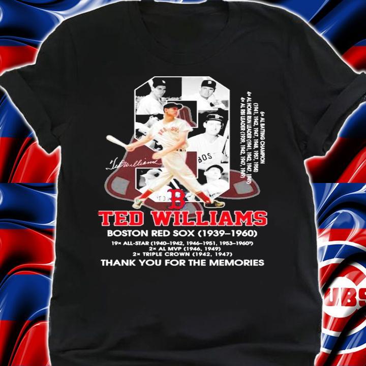 9 Ted Williams Boston Red Sox 1939 1960 t-shirt shirt