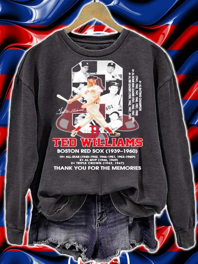 9 Ted Williams Boston Red Sox 1939 1960 t-shirt sweatshirt