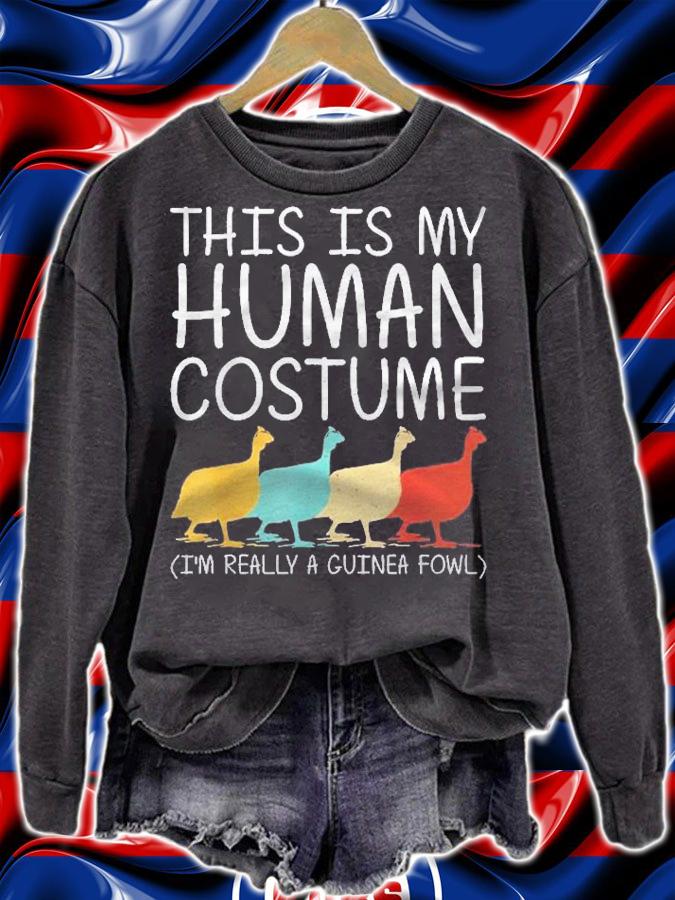 Guinea Fowl Halloween Human Costume Pearl Hen Easy Shirt sweatshirt