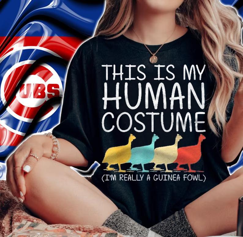 Guinea Fowl Halloween Human Costume Pearl Hen Easy Shirt woman shirt