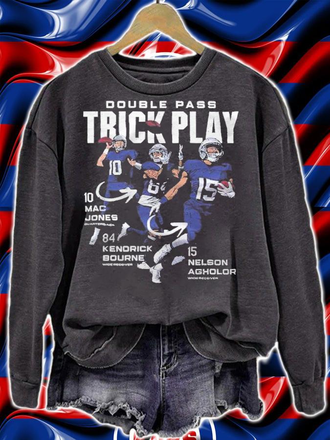 Mac Jones Kendrick Bourne And Nelson Agholor Trick Pass New England Football Shirt sweatshirt