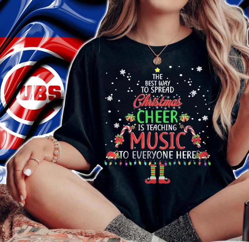 Music Teacher Christmas Shirt  Elf Christmas Cheer Shirt woman shirt