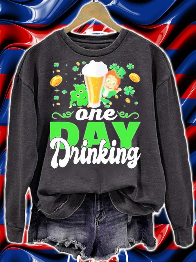One Day Drinking Cute Funny St Patrick's Day T-Shirt