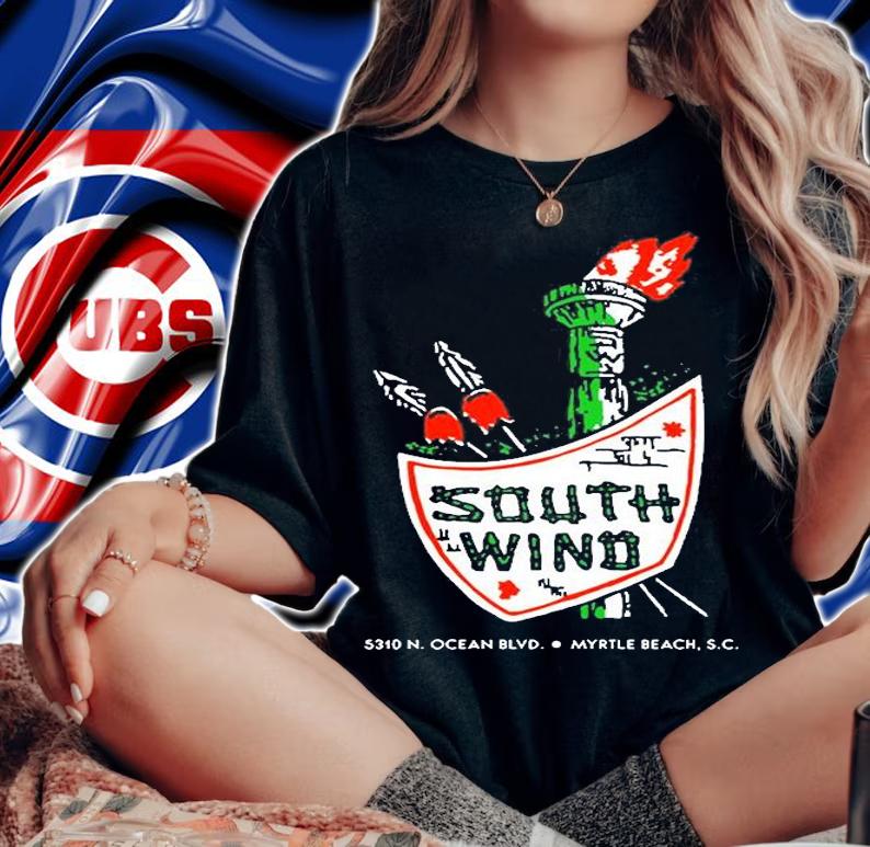 South Wind Myrtle Beach SC Vintage Tiki Bar T-Shirt woman shirt