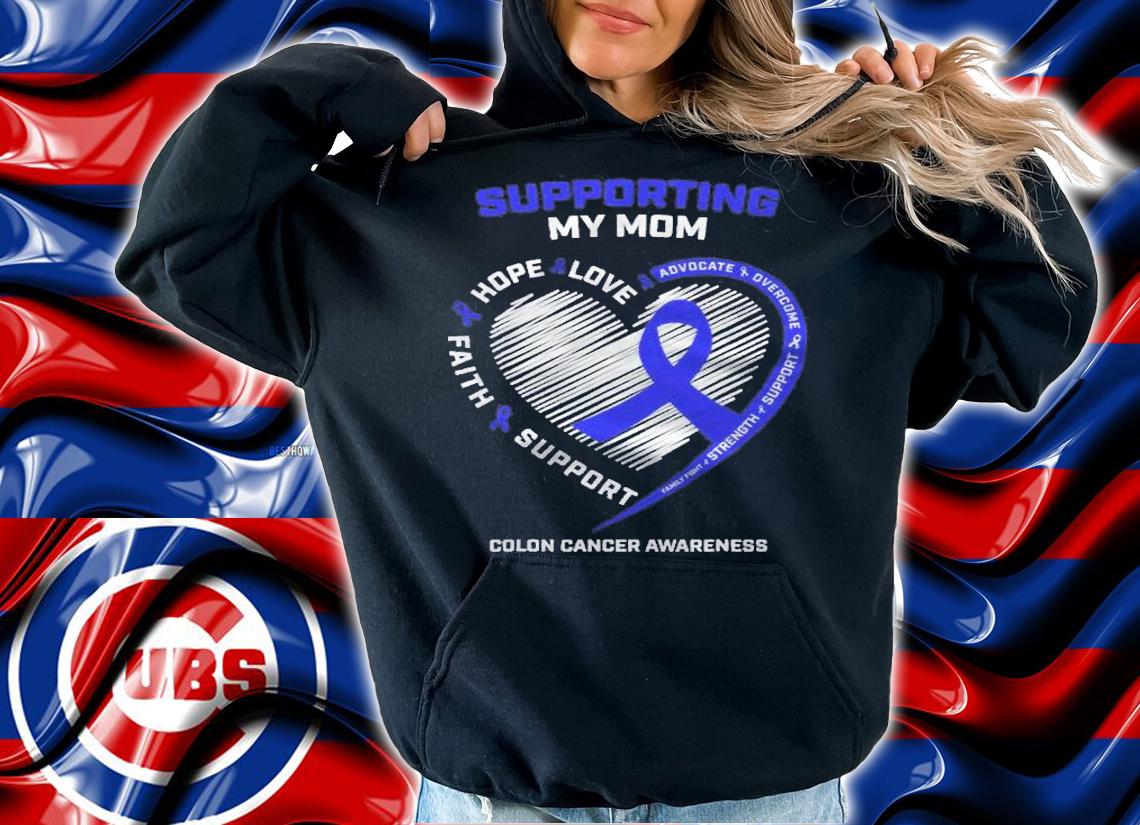 Women Men Kids Support Mom Colon Cancer Awareness Products Shirt hoodie