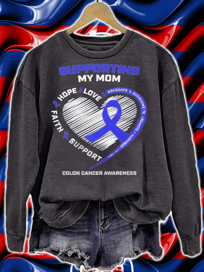 Women Men Kids Support Mom Colon Cancer Awareness Products Shirt sweatshirt