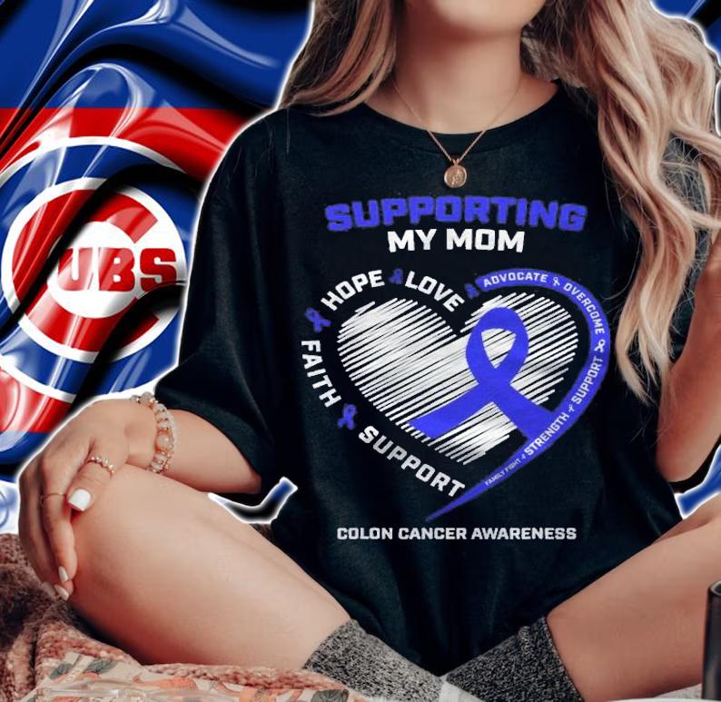 Women Men Kids Support Mom Colon Cancer Awareness Products Shirt woman shirt