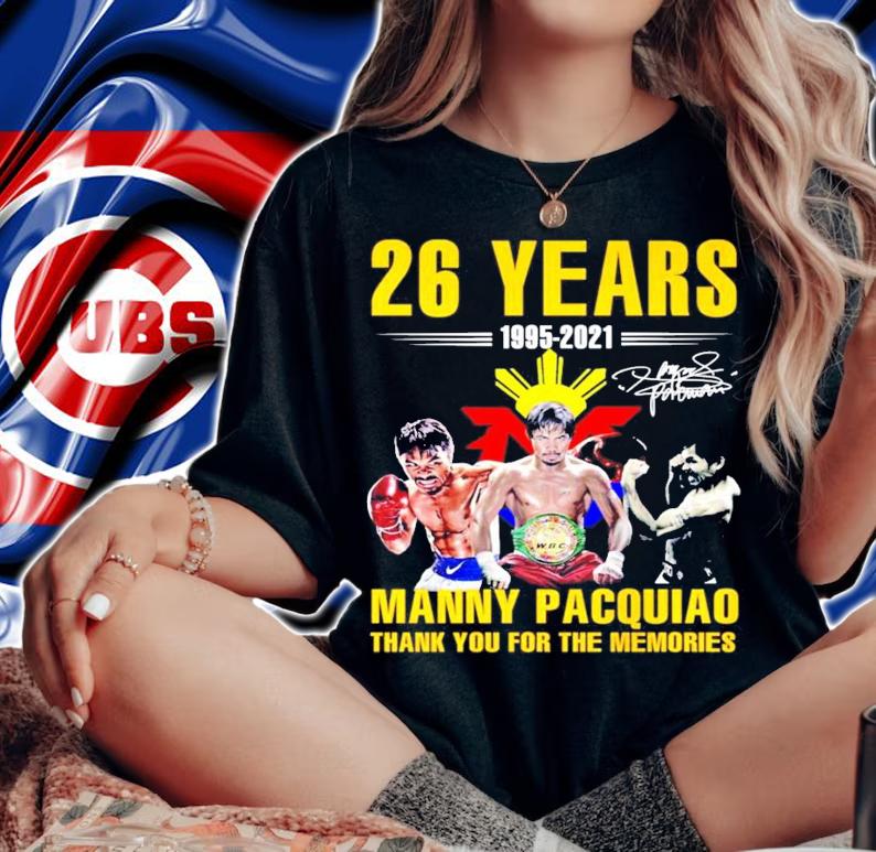 26 Years 1995-2021 Manny Pacquiao Thank You For The Memories t-shirt woman shirt