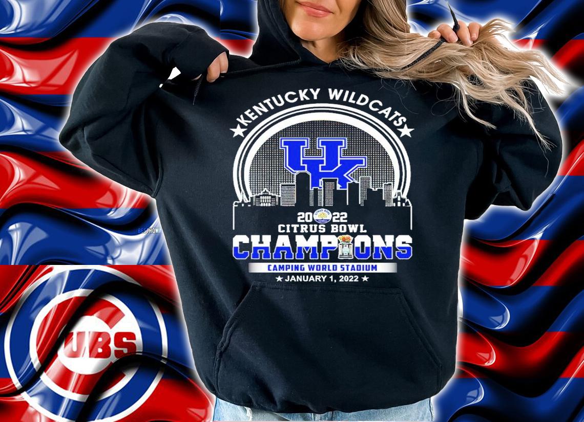 Kentucky Wildcats 2022 Citrus Bowl Champions Camping World Stadium January 1 2022 Shirt hoodie