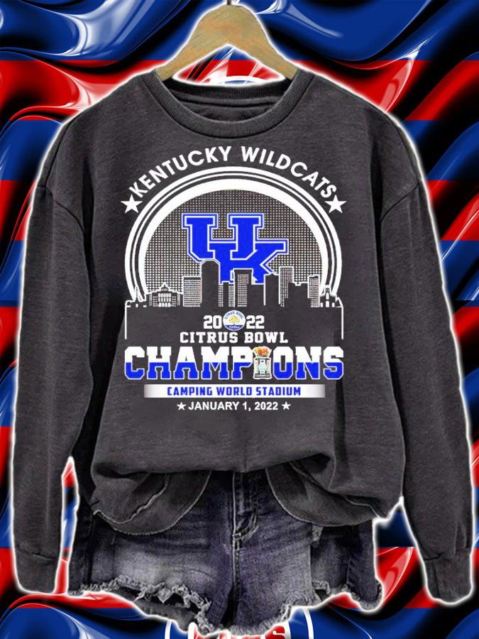 Kentucky Wildcats 2022 Citrus Bowl Champions Camping World Stadium January 1 2022 Shirt sweatshirt