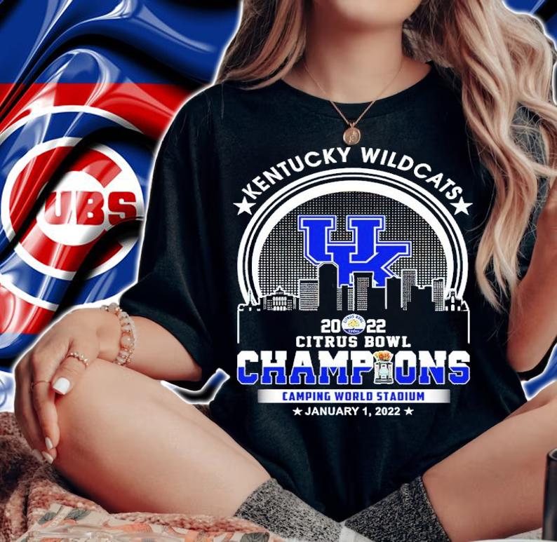Kentucky Wildcats 2022 Citrus Bowl Champions Camping World Stadium January 1 2022 Shirt woman shirt