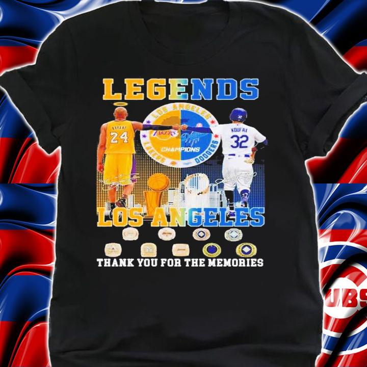 Legend Los Angeles Kobe Bryant Vs Sandy Koufax Signatures Thank You For The Memories Shirt shirt