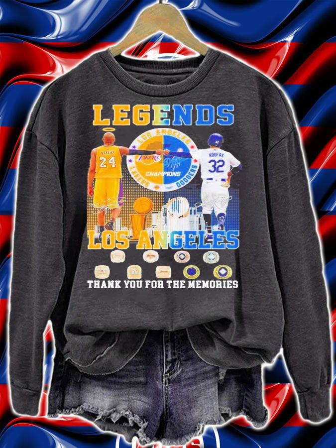 Legend Los Angeles Kobe Bryant Vs Sandy Koufax Signatures Thank You For The Memories Shirt sweatshirt