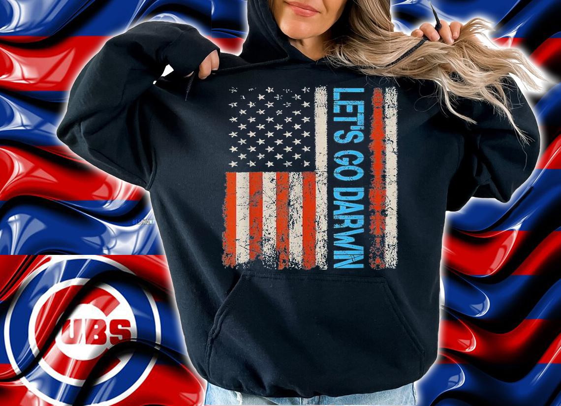 Let's Go Darwin Sarcastic Saying USA Flag Lets Go Darwin Vintage Flag T-Shirt hoodie
