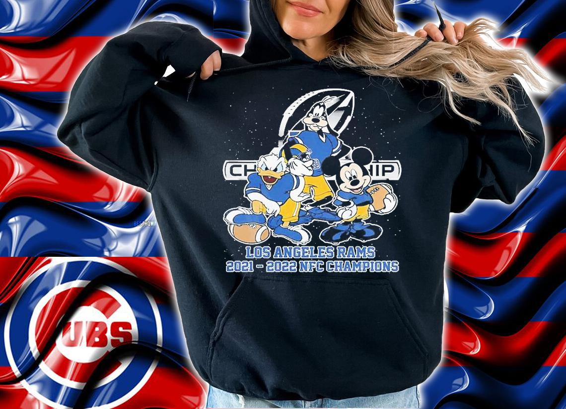 Mickey and Friends Los Angeles Rams 2021 2022 NFC Champions T-Shirt hoodie