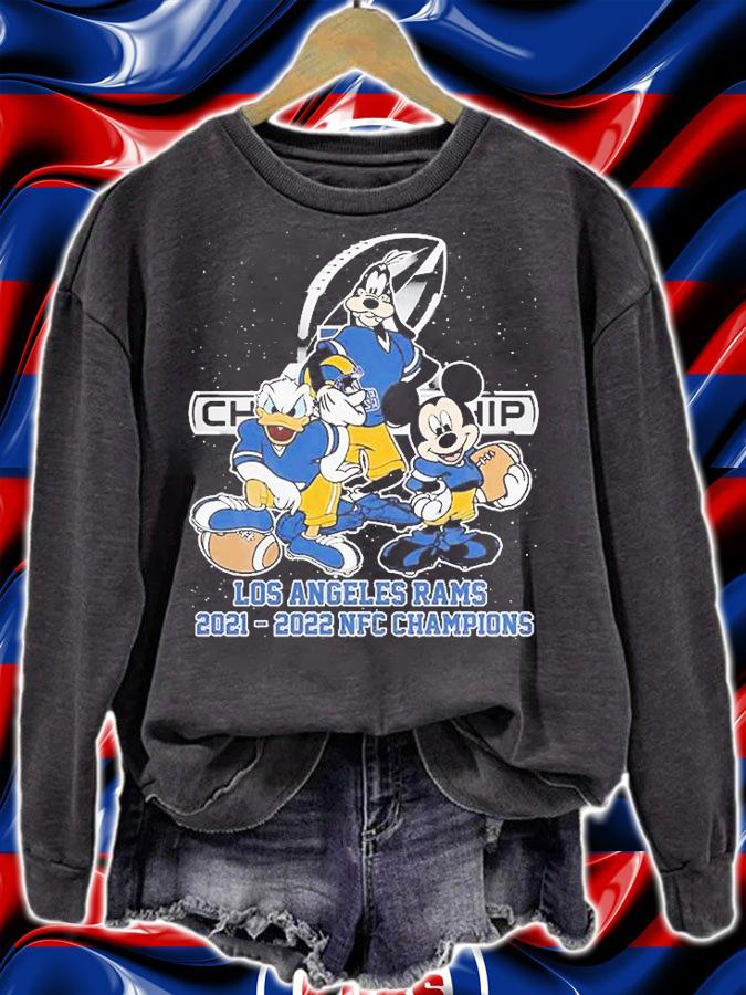 Mickey and Friends Los Angeles Rams 2021 2022 NFC Champions T-Shirt sweatshirt
