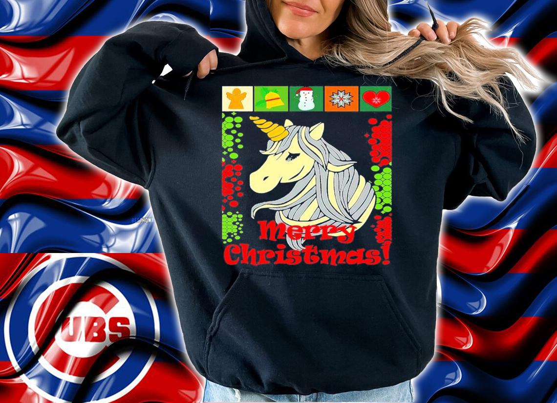 Unicorn Merry Christmas Shirt hoodie