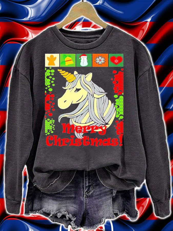 Unicorn Merry Christmas Shirt sweatshirt