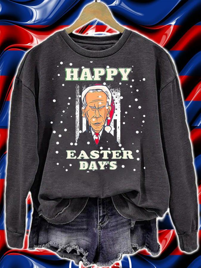 Funny Joe Biden Happy Easter Ugly Christmas Gifts T-Shirt sweatshirt