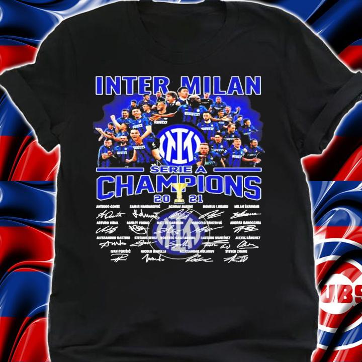 Inter Milan Serie A Champions 2021 signature shirt shirt