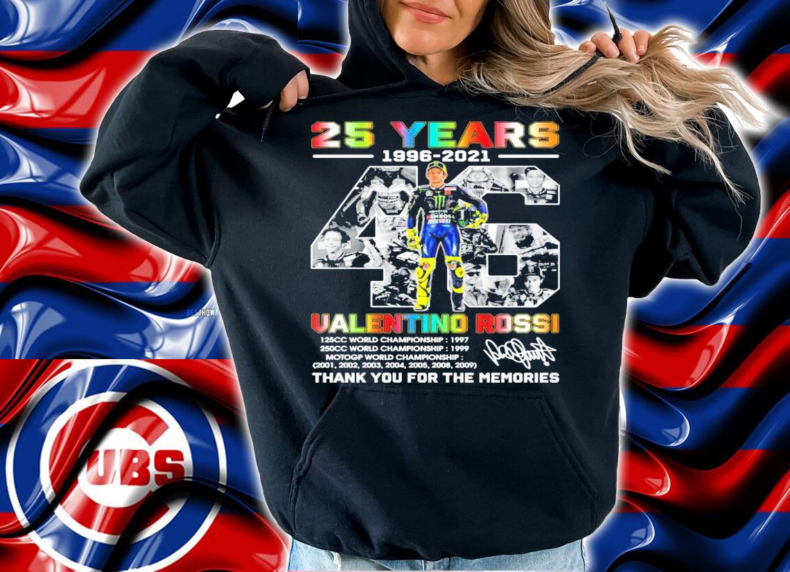 Official 25 years 1996-2021 Valentino Rossi signature shirt