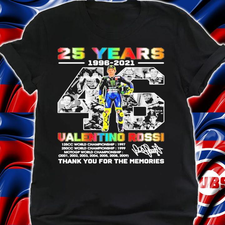 Official 25 years 1996-2021 Valentino Rossi signature shirt