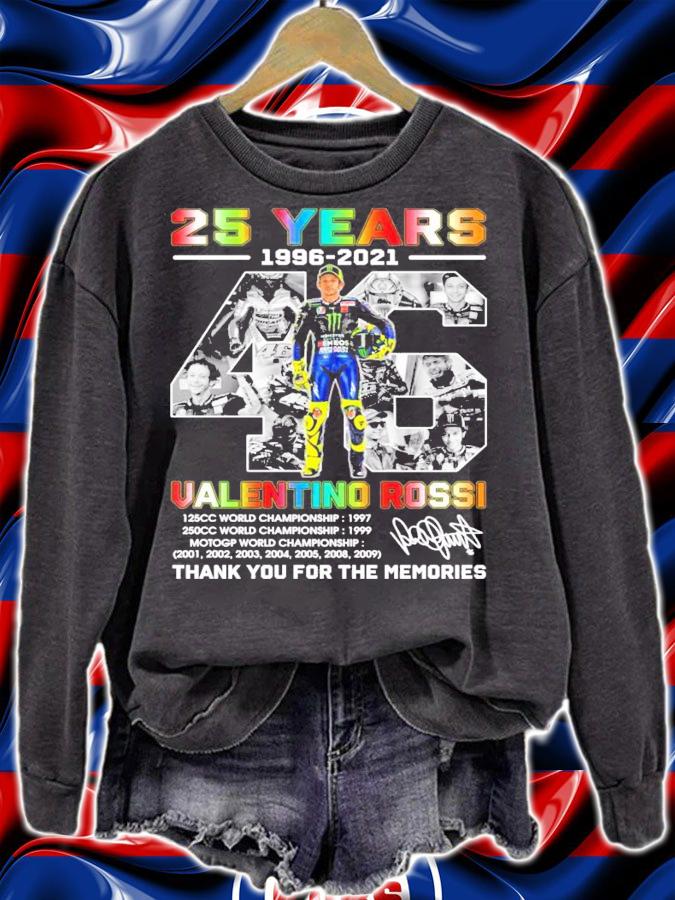 Official 25 years 1996-2021 Valentino Rossi signature shirt